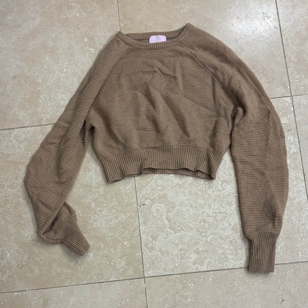 Cashmere Tan Women's Crew Neck Sweater